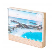 PhotoPanel z drewna bambusowego z akrylową "szybką" zamykaną magnetycznie 10×15 cm (4×6 cali), 25 mm grubości
